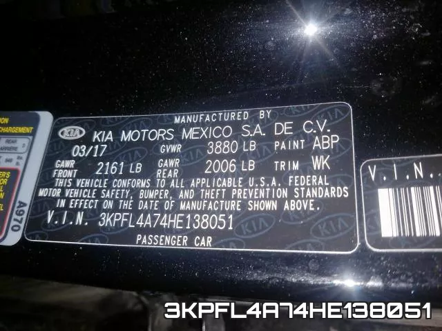 3KPFL4A74HE138051 фото 2