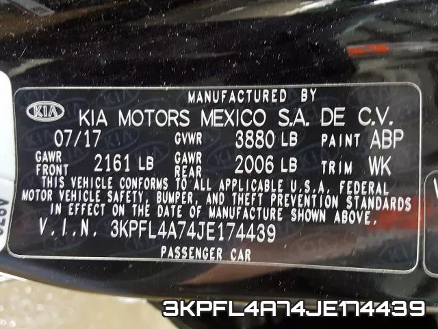 3KPFL4A74JE174439 фото 2