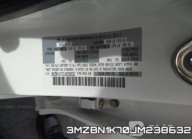3MZBN1K70JM238632 фото 10