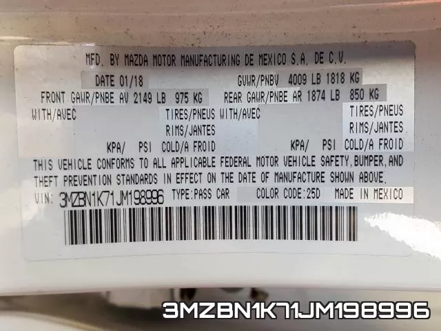 3MZBN1K71JM198996 фото 2