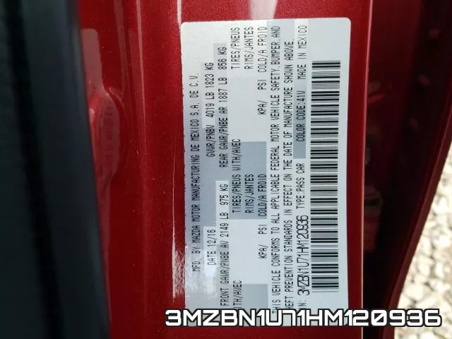 3MZBN1U71HM120936 фото 2