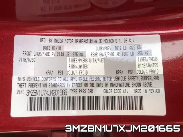 3MZBN1U7XJM201665 фото 2