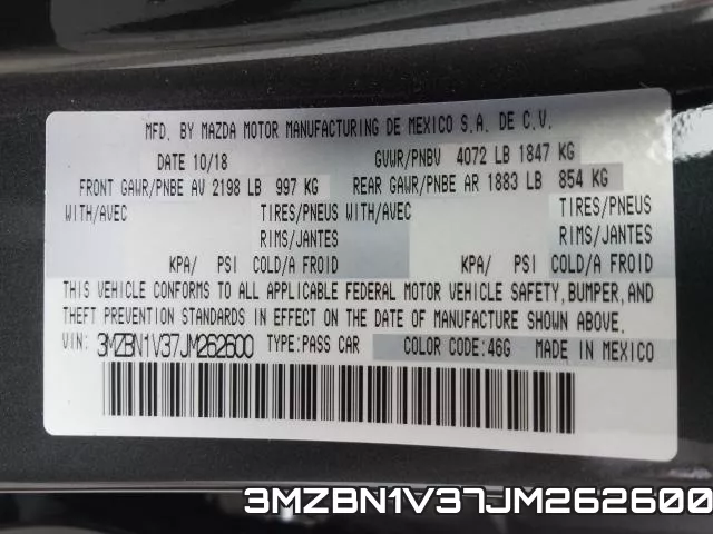 3MZBN1V37JM262600 фото 2