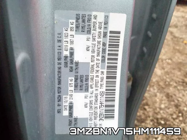 3MZBN1V75HM111459 фото 2