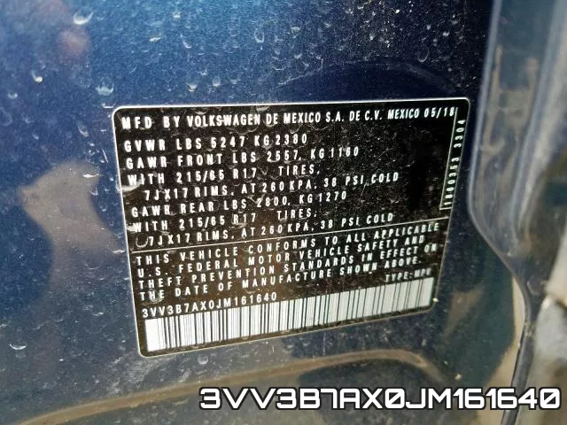 3VV3B7AX0JM161640 фото 2