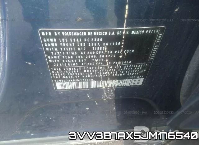 3VV3B7AX5JM176540 фото 10