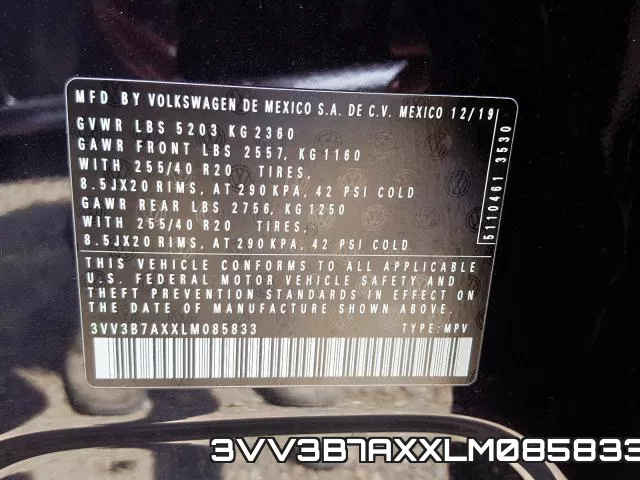 3VV3B7AXXLM085833 фото 2