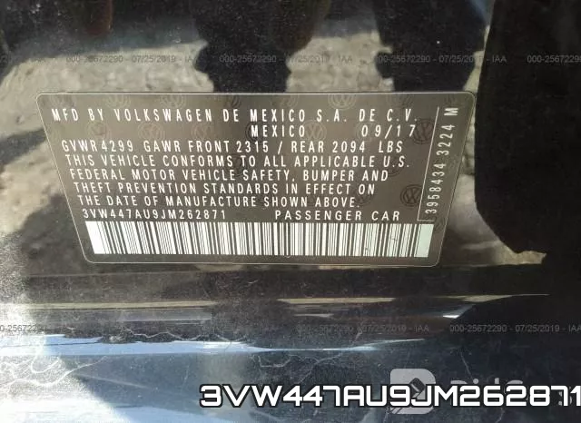 3VW447AU9JM262871 фото 10