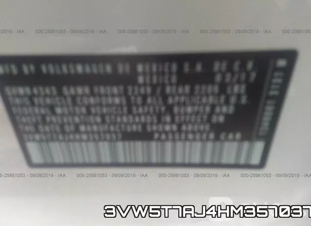 3VW5T7AJ4HM357037 фото 10