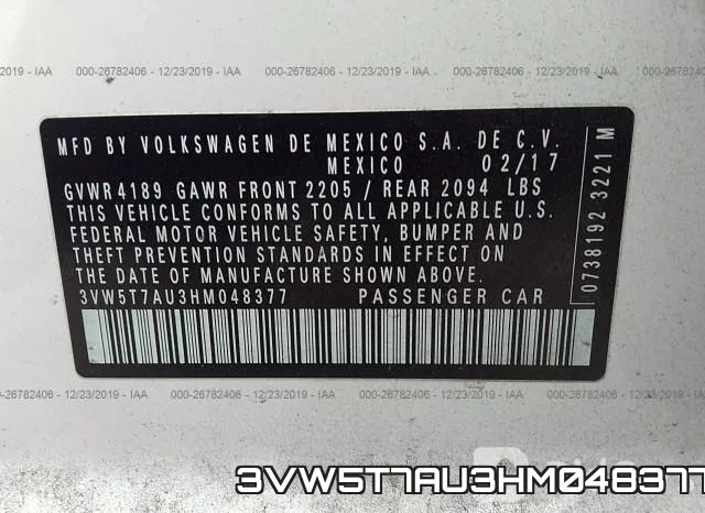 3VW5T7AU3HM048377 фото 10