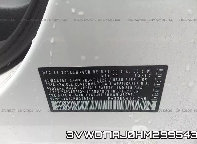 3VWD17AJ0HM299543 фото 10