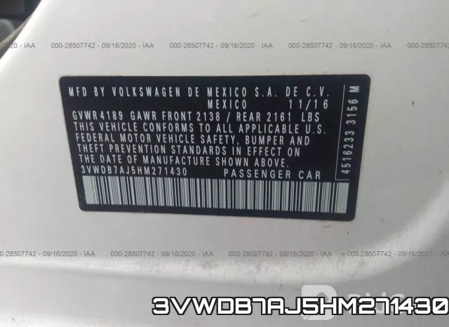 3VWDB7AJ5HM271430 фото 10