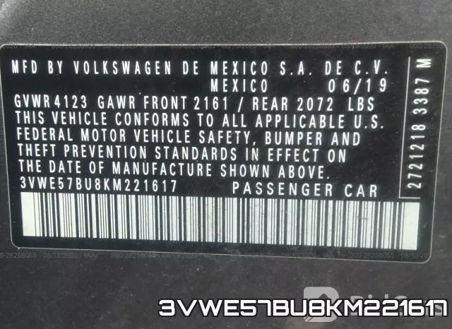 3VWE57BU8KM221617 фото 10