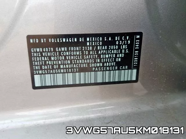 3VWG57AU5KM018131 фото 2