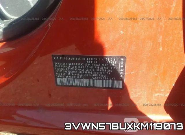 3VWN57BUXKM119073 фото 10