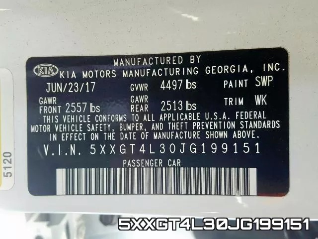 5XXGT4L30JG199151 фото 2