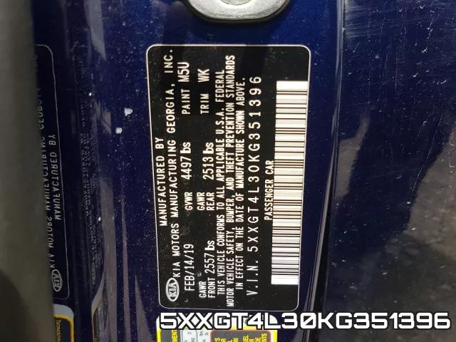 5XXGT4L30KG351396 фото 2