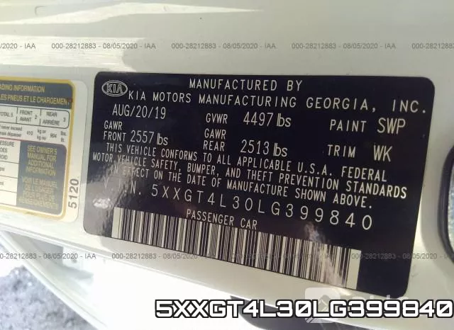 5XXGT4L30LG399840 фото 10