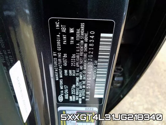 5XXGT4L31JG218340 фото 2