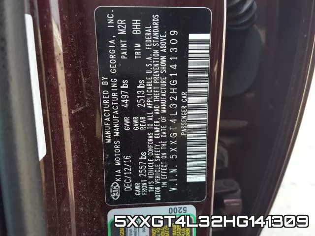 5XXGT4L32HG141309 фото 2
