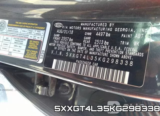 5XXGT4L35KG298338 фото 10