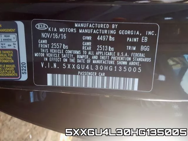 5XXGU4L30HG135005 фото 2