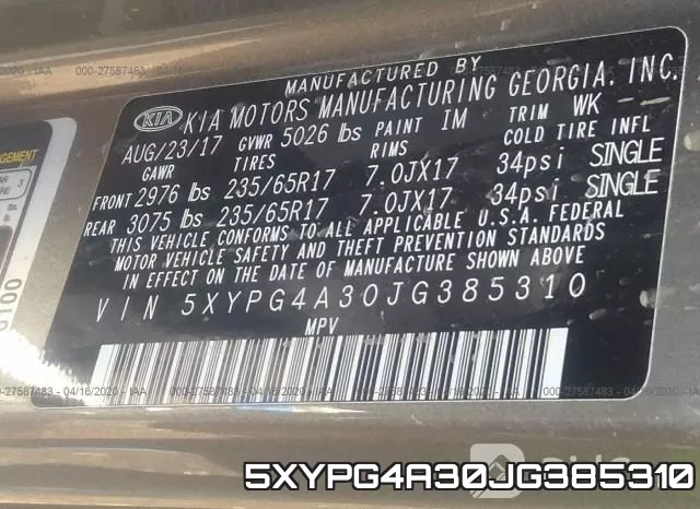 5XYPG4A30JG385310 фото 10