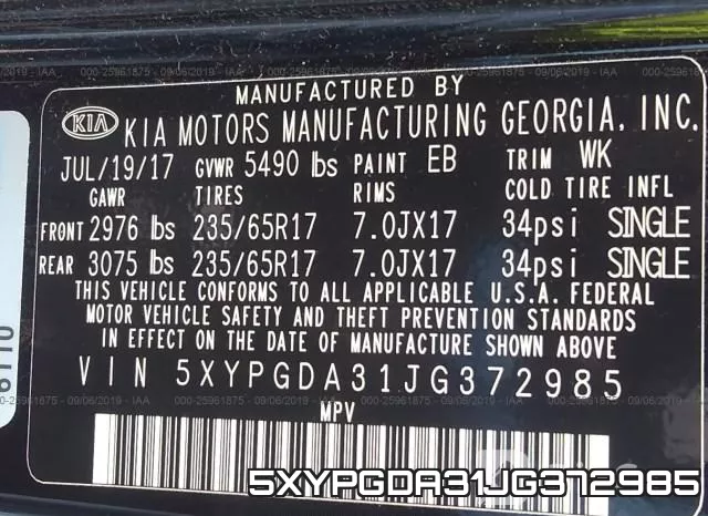 5XYPGDA31JG372985 фото 10