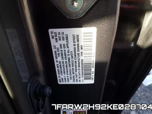 7FARW2H92KE028704 фото 2