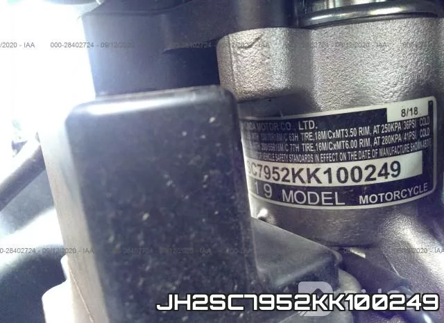 JH2SC7952KK100249 фото 2