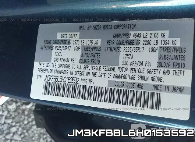 JM3KFBBL6H0153592 фото 10