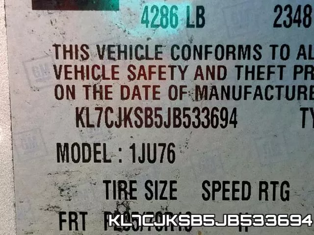 KL7CJKSB5JB533694 фото 2