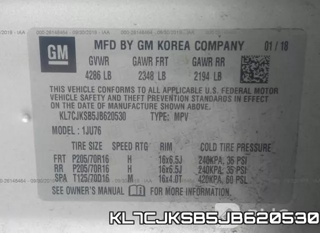 KL7CJKSB5JB620530 фото 10