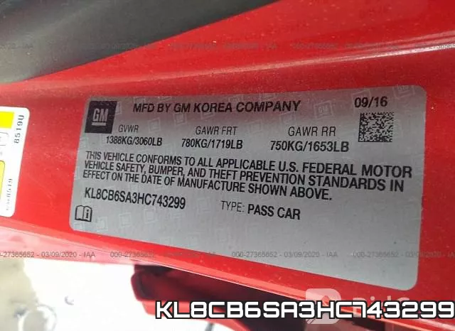 KL8CB6SA3HC743299 фото 10