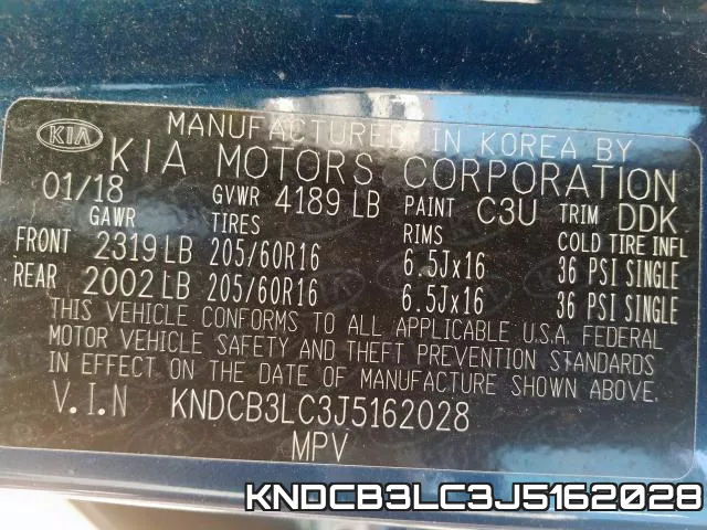 KNDCB3LC3J5162028 фото 2