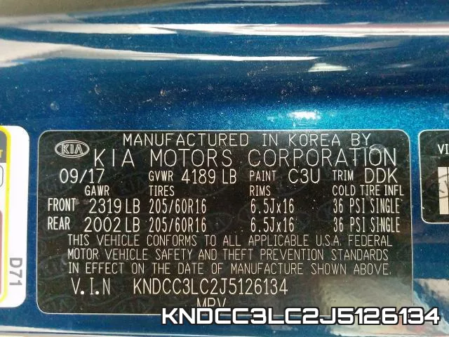 KNDCC3LC2J5126134 фото 2