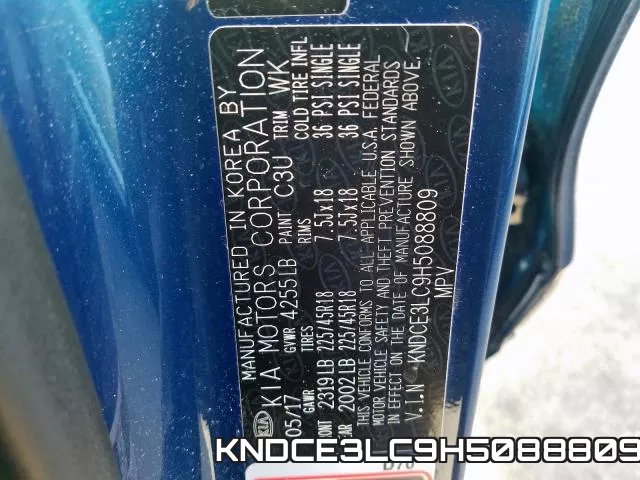 KNDCE3LC9H5088809 фото 2