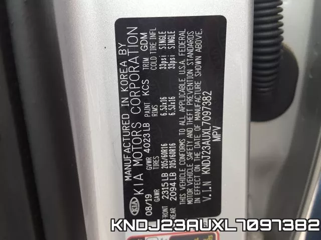 KNDJ23AUXL7097382 фото 2