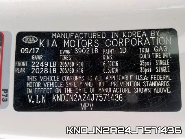 KNDJN2A24J7571436 фото 2