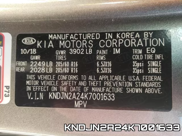 KNDJN2A24K7001633 фото 2