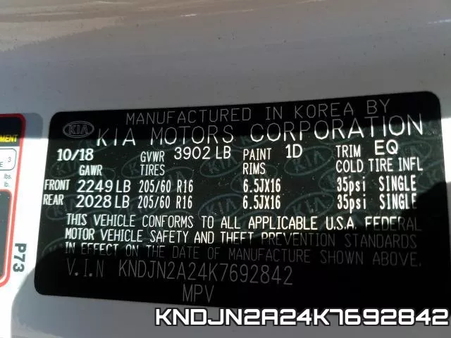KNDJN2A24K7692842 фото 2