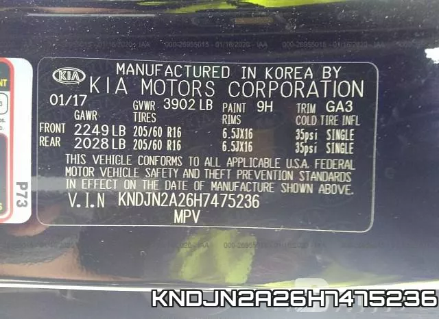 KNDJN2A26H7475236 фото 10