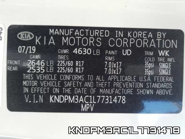 KNDPM3AC1L7731478 фото 2