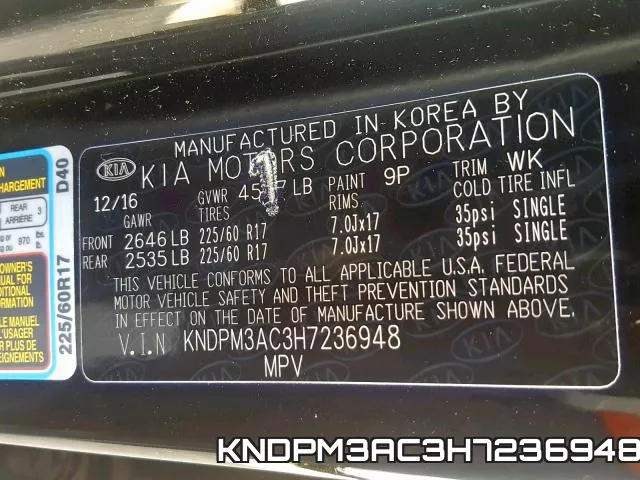 KNDPM3AC3H7236948 фото 2