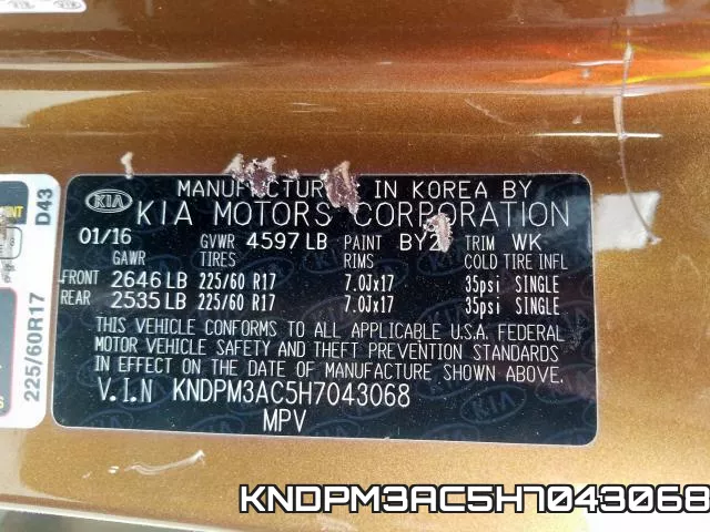 KNDPM3AC5H7043068 фото 2