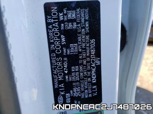 KNDPNCAC2J7487026 фото 2