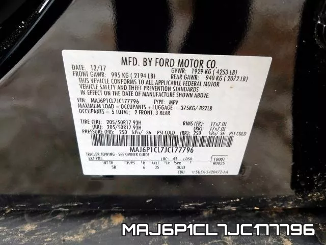 MAJ6P1CL7JC177796 фото 2