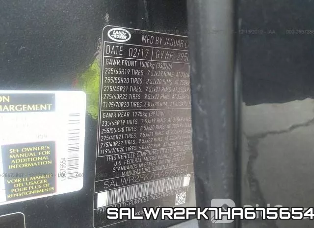 SALWR2FK7HA675654 фото 10
