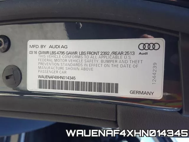 WAUENAF4XHN014345 фото 2