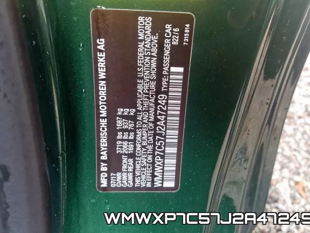 WMWXP7C57J2A47249 фото 2